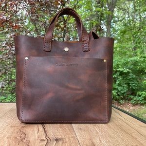 Portland Leather Goods Mini Classic CrossbodyTote - Canyon